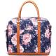 Womens Leather Flight Bag Weekend Travel Bag Carry on Hand Luggage Duffel Bag (Purple)