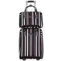 MOBAAK Suitcase Luggage Oxford Cloth Luggage Wear Resistant Code Lock Luggage Suitcase Stripe 2-Piece Trolley Case Suitcase with Wheels (Color : C, Size : 2 Piece)