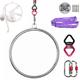 Fitness Aerial Lyra Hoop Set 31/33/35/37/39 Inch for Adults Suspension Professional Ring Stainless Steel Hoop Circus Aerial Equipment for Acrobatics Performance (Tube Dia: 25mm),Diameter-85cm