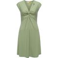 Jerseykleid RAGWEAR "Comfrey Solid" Gr. L (40), Normalgrößen, grün (hellgrün) Damen Kleider Strandkleider stylisches Sommerkleid mit tiefem V-Ausschnitt