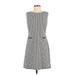 Liz Claiborne Casual Dress - A-Line: Gray Graphic Dresses - Women's Size 4