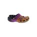 Crocs Mule/Clog: Purple Animal Print Shoes - Women's Size 6