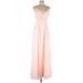 David's Bridal Cocktail Dress - Maxi: Pink Ombre Dresses - New - Women's Size 10