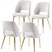 Everly Quinn Faux Fur Dining Chairs w/ Metal Legs & Hollow Back Upholstered Dining Chairs Set Of 4 | Wayfair FC55A11F7E4843D99D95590BA1387046