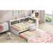 Multifunctional Design Twin Size Daybed with Twin Size Adjustable Trundle