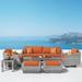 Cannes Deluxe 8 Piece Sunbrella Outdoor Patio Sofa & Club Chair Set - 96" W x 31" H x 33" D