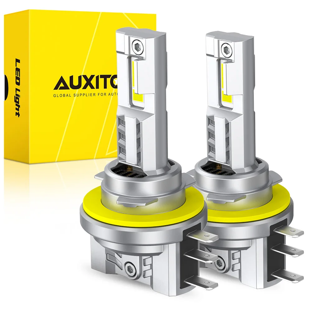 AUXITO 2 pz H15 Lampadine per fari a LED CANBUS 6500 K Bianco 30000LM Auto LED Abbagliante DRL Lampada di guida con ventola di raffreddamento Senza errori