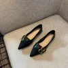 Luxus Leder Casual frauen Sommer Schuhe Büro Spitz Formale Flache Niedrigen Absatz Elegante Wohnungen Schuhe Für Frau 2024 E 39 A