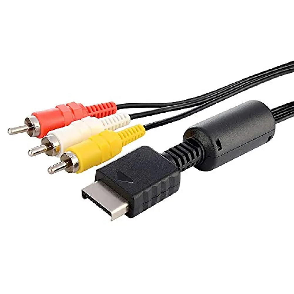 Verbindungskabel RGEEK PS2 PS3 AV zu RCA Verbundkabel für Sony Playstation 2 PS3 (6 Fuß) kann auf TV/Monitor angezeigt werden Image