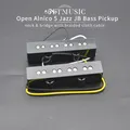 Öffnen Alnico 5 Jazz JB Bass Pickup Neck oder Brücke Pickup Geflochtene Tuch Kabel für 4 String Bass