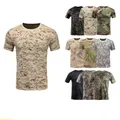 CamSolomon-T-shirt à manches courtes pour homme col rond pur coton demi-manche extérieur