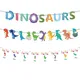 Banderole d'Anniversaire Thème Dinosaure pour Enfant Décorations de ixde 1er Anniversaire