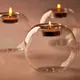 Bougeoir rond en verre transparent chandelier à lampe à huile décoration de table noël saint