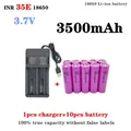 Batterie aste + chargeur INR 35E 100% 18650 V 3.7 mAh lithium-ion capacité réelle 3500