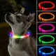 Collier USB Shoous pour chien et chat lumière LED plonger oyante prévention des pertes