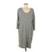 Purejill Casual Dress - Sweater Dress: Gray Marled Dresses - Women's Size Medium