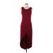 Bishop + Young Casual Dress - High/Low: Burgundy Dresses - Women's Size Medium
