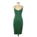 Heart & Hips Casual Dress - Slip dress: Green Solid Dresses - Women's Size Medium