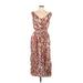 Gap Casual Dress - Maxi: Brown Animal Print Dresses - Women's Size Large