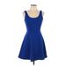 Divided by H&M Casual Dress - Fit & Flare: Blue Solid Dresses - Women's Size 10