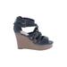 Indigo Rd. Wedges: Blue Shoes - Women's Size 8