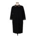 Talbots Casual Dress - Sweater Dress: Black Dresses - Women's Size 14