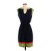 En Focus Studio Casual Dress: Blue Color Block Dresses - Women's Size 4