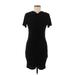 PrettyLittleThing Casual Dress - Bodycon: Black Solid Dresses - Women's Size 8