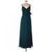 Jenny Yoo Collection Cocktail Dress - Bridesmaid: Teal Dresses - Women's Size 8