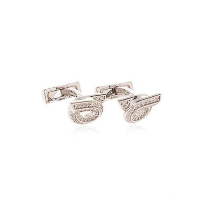 Cuff Links With Logo, - Metallic - Ferragamo Cuffl...