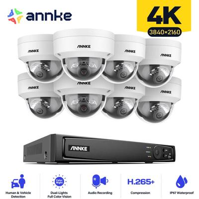 8CH nvr Videoüberwachungsset 8×8MP Kameras Smart Dual Light Bewegungsalarme Fernzugriff Sicherheits