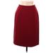 Kasper Casual Skirt: Burgundy Solid Bottoms - Women's Size 6