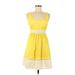 Sequin Hearts Casual Dress - A-Line: Yellow Dresses - Women's Size 9