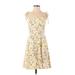 Old Navy Casual Dress: Yellow Floral Motif Dresses - Women's Size Small
