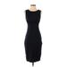 Susana Monaco Casual Dress - Bodycon: Black Solid Dresses - Women's Size X-Small