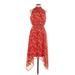 Sam Edelman Cocktail Dress: Red Paisley Dresses - Women's Size 8