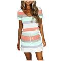 knqrhpse Long Sleeve Dress For Women T Shirt Dress Women s Summer Dress Vest Dress Sleeveless Casual Loose Vest Dress Polyester Womens Dresses Mint Green Dress L