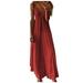 knqrhpse Sundresses for Women Maxi Dress Casual Dress Long Dress Camisole Casual V Neck Women s Tank Maxi Print Sleeveless Women s Dress Womens Dresses Red Dress 3Xl