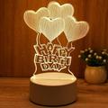 YSITIAN Happy Birthday Balloon Night Light 3D Illusion Cute Lamp Birthday Party Decoration Gifts (Happy Birthday Soft White Light) H1116-218