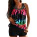 tankini bathing suits for women Two Piece Swimsuits For Women Dot Printed Tank Top With Boyshorts Bathing Suits