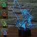 YSITIAN 3D Fish Fishing Night Light Table Lamp Decor Table Desk Optical Illusion Lamps 7 Color Changing Lights LED Table Lamp Xmas Home Love Birthday Children YT03-216