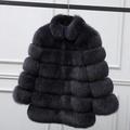 PIKADINGNIS Luxury Faux Fox Fur Coat Women High Quality Fluffy Thick Warm Faux Fur Jacket Female Winter Comfort Plush Outwear