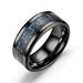 Mortilo Rings New Three-color Carbon Fiber Couple Ring Titanium Steel Ring wedding jewelry Blue 10 Gift on Clearance