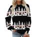 Sweatshirt For Women Ladies Fashion Christmas Collection Printed Pullover Sweatshirt Top Western Hoodies