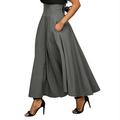 knqrhpse Skirts for Women Corset Dress Casual Dress Length Casual Waist Skirts Ankle Women s Skirt Skirts High A-Line Skirt Skirt Womens Dresses Grey Dress S