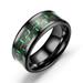 Mortilo Rings New Three-color Carbon Fiber Couple Ring Titanium Steel Ring wedding jewelry Green 7 Gift on Clearance