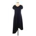 Eileen Fisher Casual Dress - High/Low: Black Solid Dresses - Women's Size X-Small