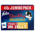 Felix Doubly Delicious Meat Selection in Jelly Wet Cat Food, 40 x 100g