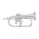 Yamaha YFH8310ZGS Custom Model Bb Flugel Horn Silver-Plated