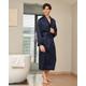 LILYSILK Silk Dressing Gowns For Men Navy Blue Xxl Pure Mulberry Silk